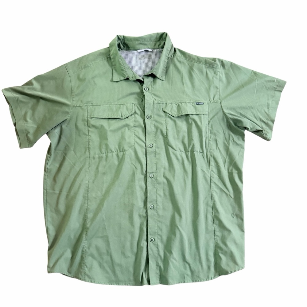 Columbia Men’s L Short Sleeve Button Down Fishing Shirt Vented Performance